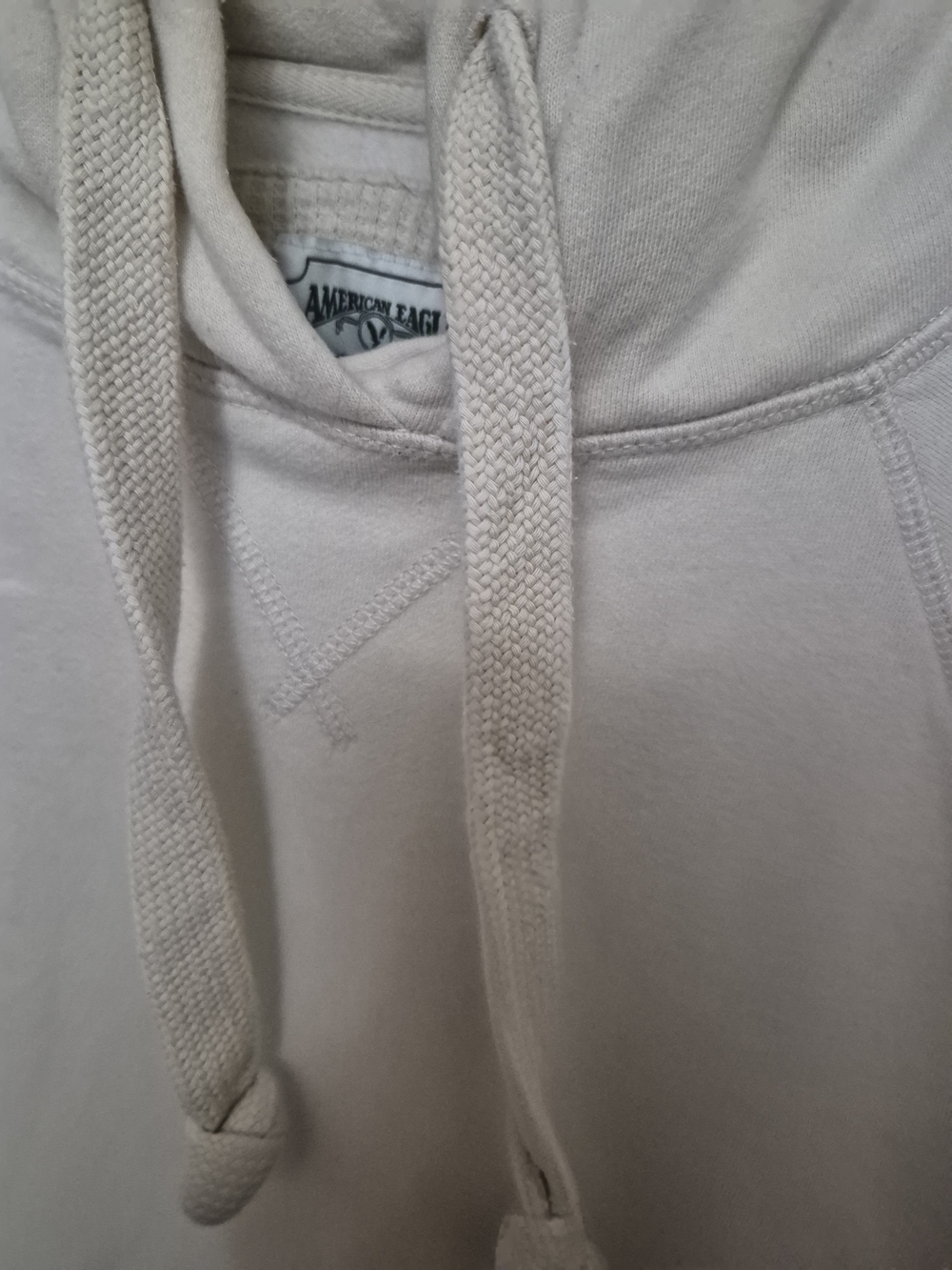 American Eagle Outfitters Cream Drawstring Hoodie - Picture 4 of 5